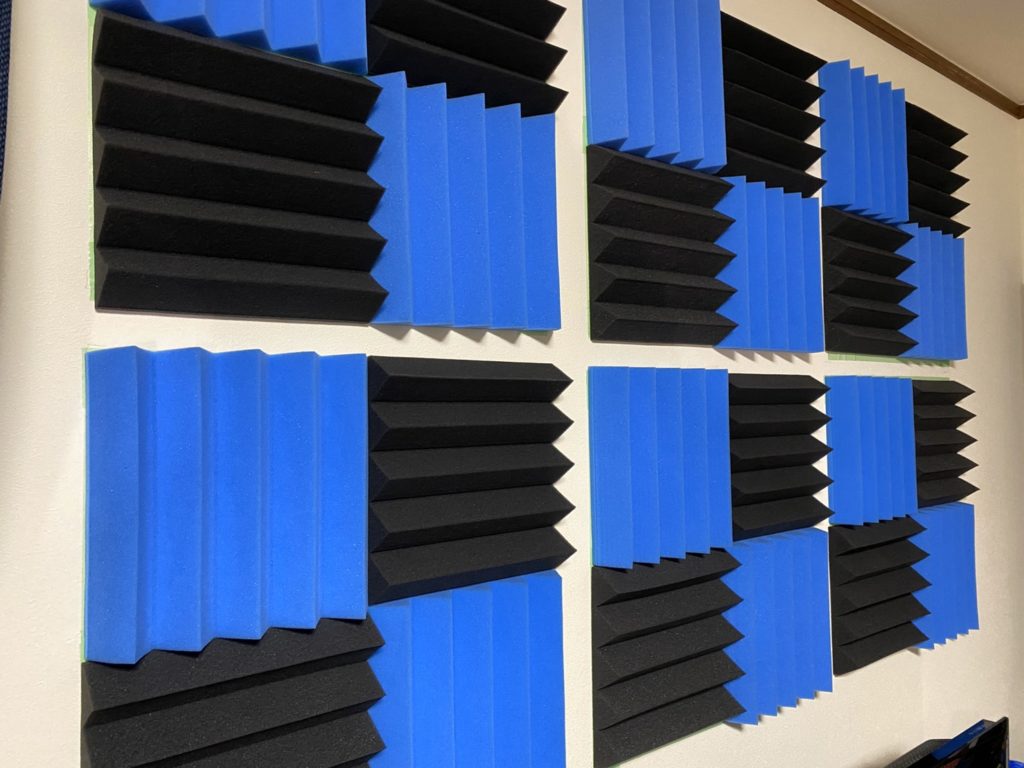ONE STEP 吸音材 吸音材質ポリウレタン 消音 騒音 防音 吸音対策 室内装飾 楽器 ピアノ室 カーオーディオ ブラック＆ブルーレビュー